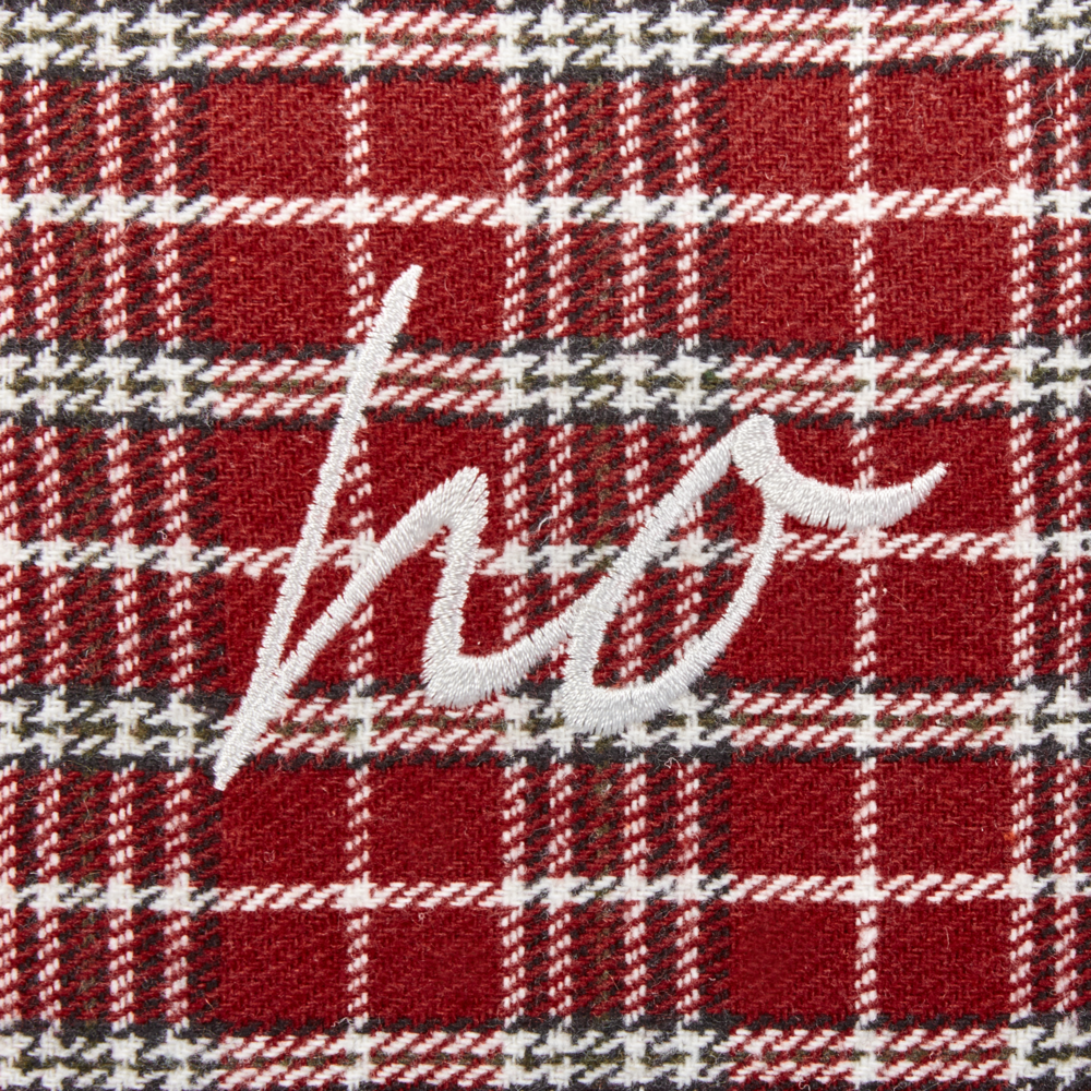 Set di 2 cuscini sparsi in tessuto poliestere rosso con motivo Tartan 30 x 50 cm Accessorio per la decorazione