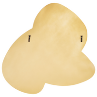 Specchio da parete in vetro nero e oro MDF 99 x 89 cm Forma irregolare