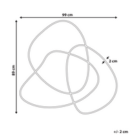 Specchio da parete in vetro nero e oro MDF 99 x 89 cm Forma irregolare