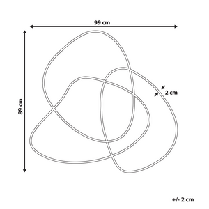 Specchio da parete in vetro nero e oro MDF 99 x 89 cm Forma irregolare