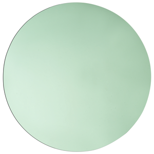Specchio da parete verde in vetro e MDF 80 cm Rotondo Decorazione da parete moderna