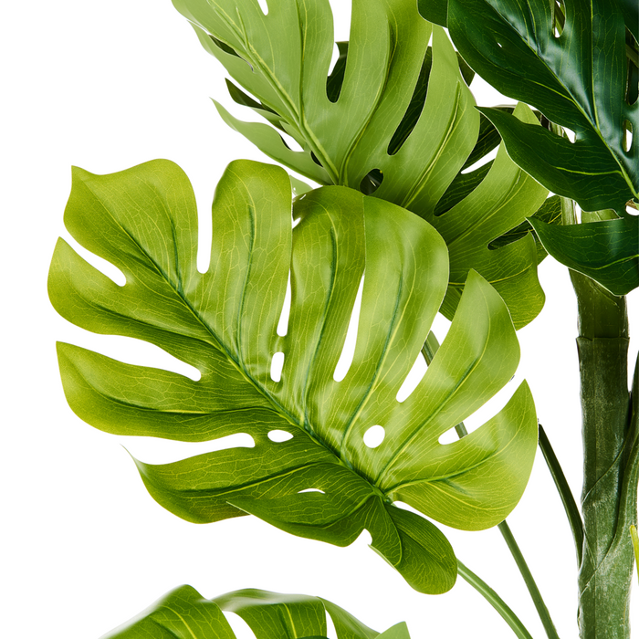 Pianta artificiale in vaso moderno in plastica nera 221 cm pianta finta per interni