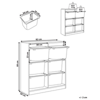 Scaffale con 6 cassetti Scatole Bianco Truciolato Plastica Unico Camera dei bambini