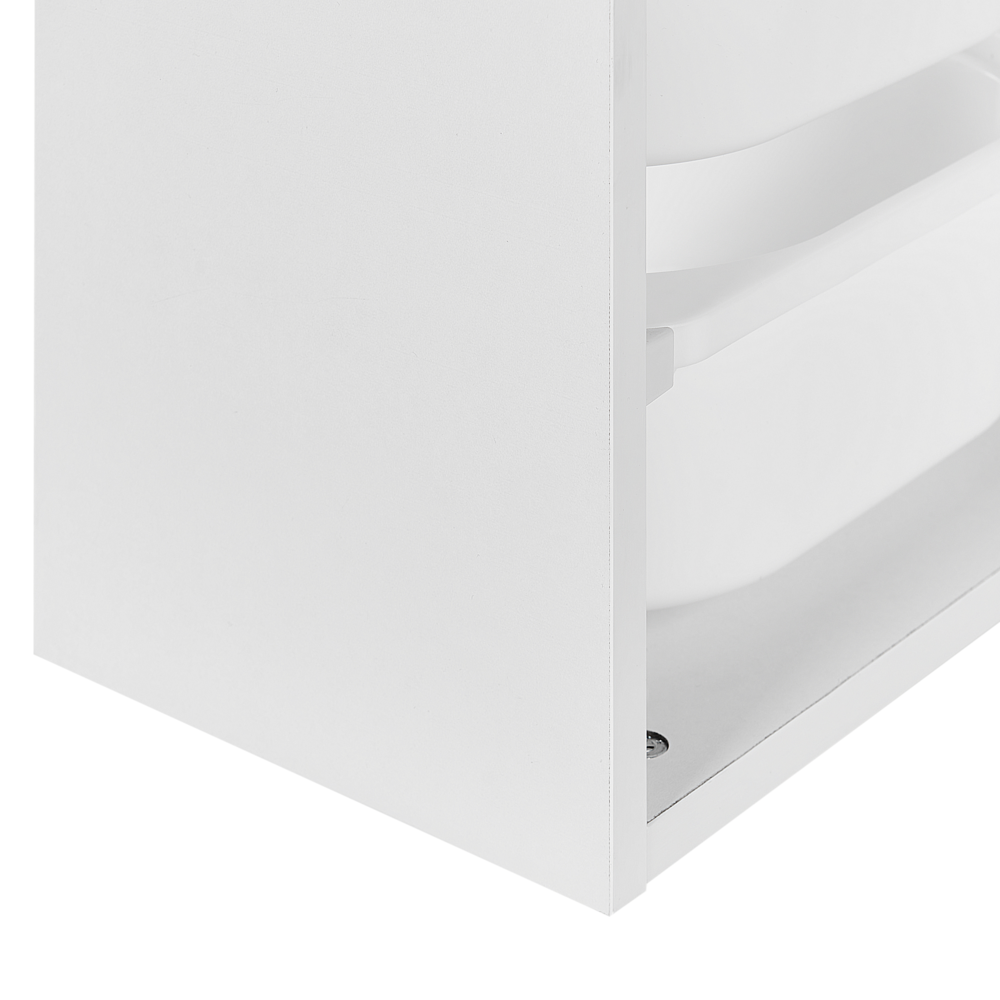 Scaffale a muro unico con 6 cassetti Scatole Camera dei bambini Particle Board Plastica Bianco