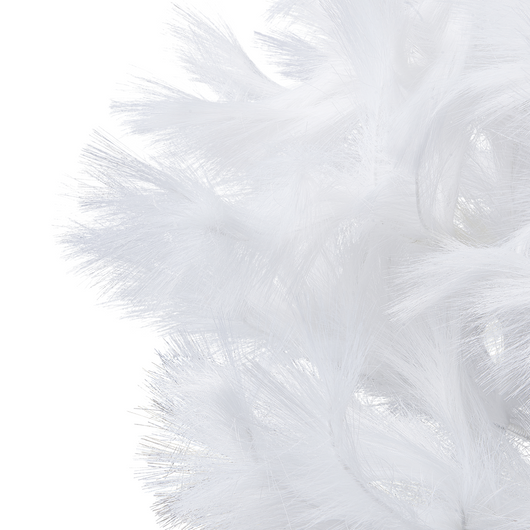 Albero di Natale artificiale tradizionale con base in metallo 180 cm bianco Decorazione tradizionale invernale per le feste