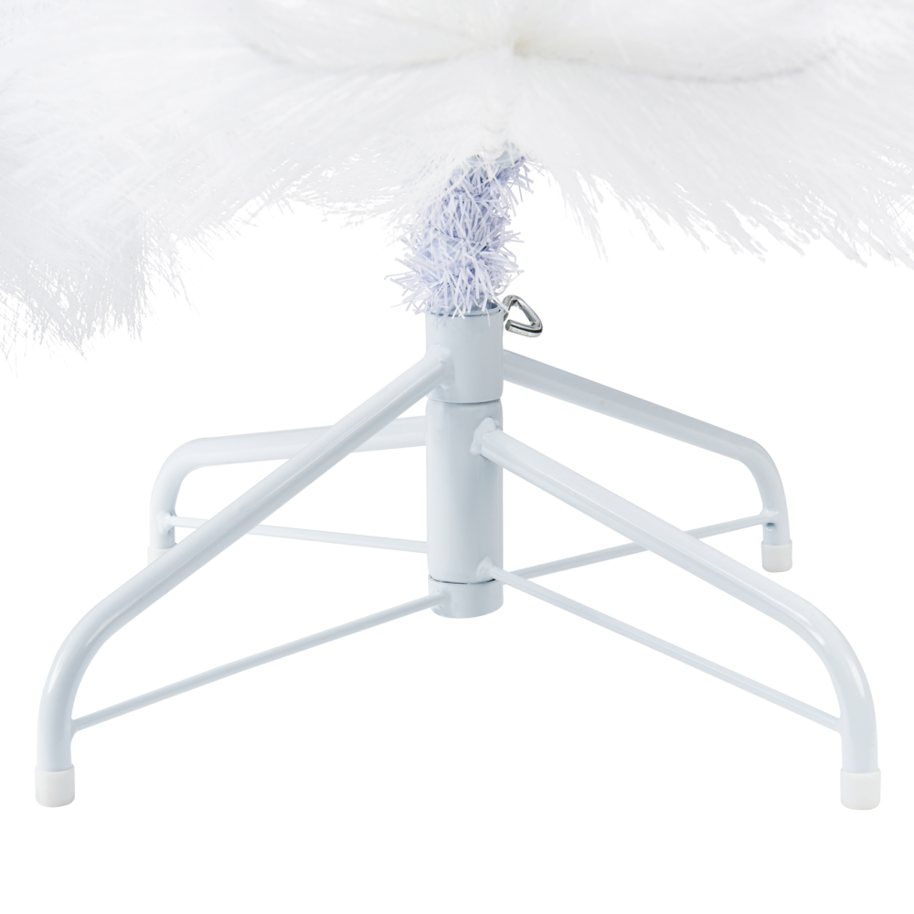 Albero di Natale artificiale tradizionale con base in metallo 180 cm bianco Decorazione tradizionale invernale per le feste