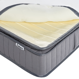 Materasso a molle insacchettate EU misura matrimoniale 140 x 200 cm con imbottitura in memory foam rinfrescante rivestimento rimovibile 3 piedi dura rigidità design moderno trapuntato