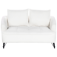 Set di divani a 2 + 3 posti con struttura in legno Boucle bianco Soggiorno