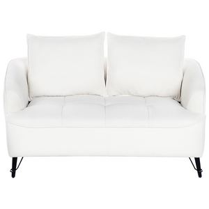 Set di divani a 2 + 3 posti con struttura in legno Boucle bianco Soggiorno