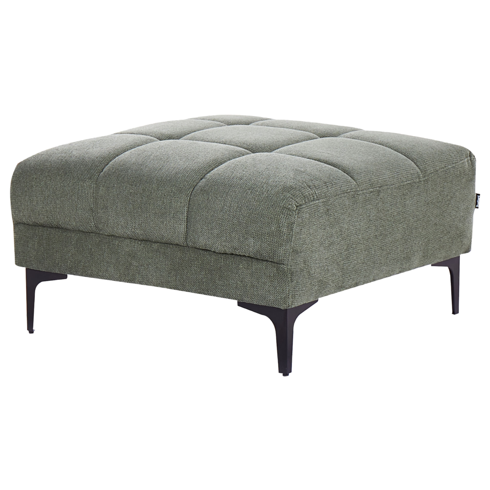 Pouf rettangolare in tessuto imbottito con rivestimento capitonné Verde soggiorno camera da letto