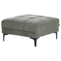 Pouf rettangolare in tessuto imbottito con rivestimento capitonné Verde soggiorno camera da letto