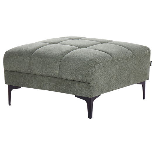 Pouf rettangolare in tessuto imbottito con rivestimento capitonné Verde soggiorno camera da letto