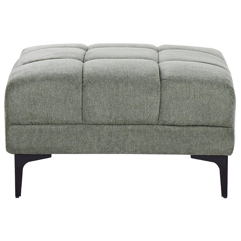 Pouf rettangolare in tessuto imbottito con rivestimento capitonné Verde soggiorno camera da letto