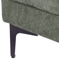 Pouf rettangolare in tessuto imbottito con rivestimento capitonné Verde soggiorno camera da letto