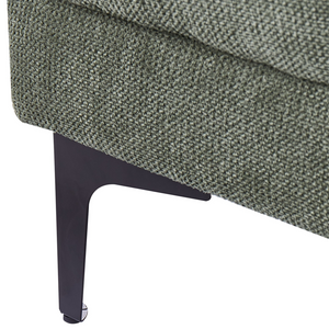 Pouf rettangolare in tessuto imbottito con rivestimento capitonné Verde soggiorno camera da letto