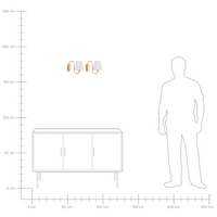 Set di 2 lampade da parete in tessuto bianco con paralume in ferro e metallo con base dorata Stile glamour Soggiorno