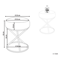 Pouf Boucle bianco sporco con gambe in metallo Camera da letto Soggiorno Accessori per sedersi
