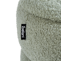 Sgabello Verde Rivestito con Gambe in Legno Stile Moderno