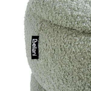 Sgabello Verde Rivestito con Gambe in Legno Stile Moderno