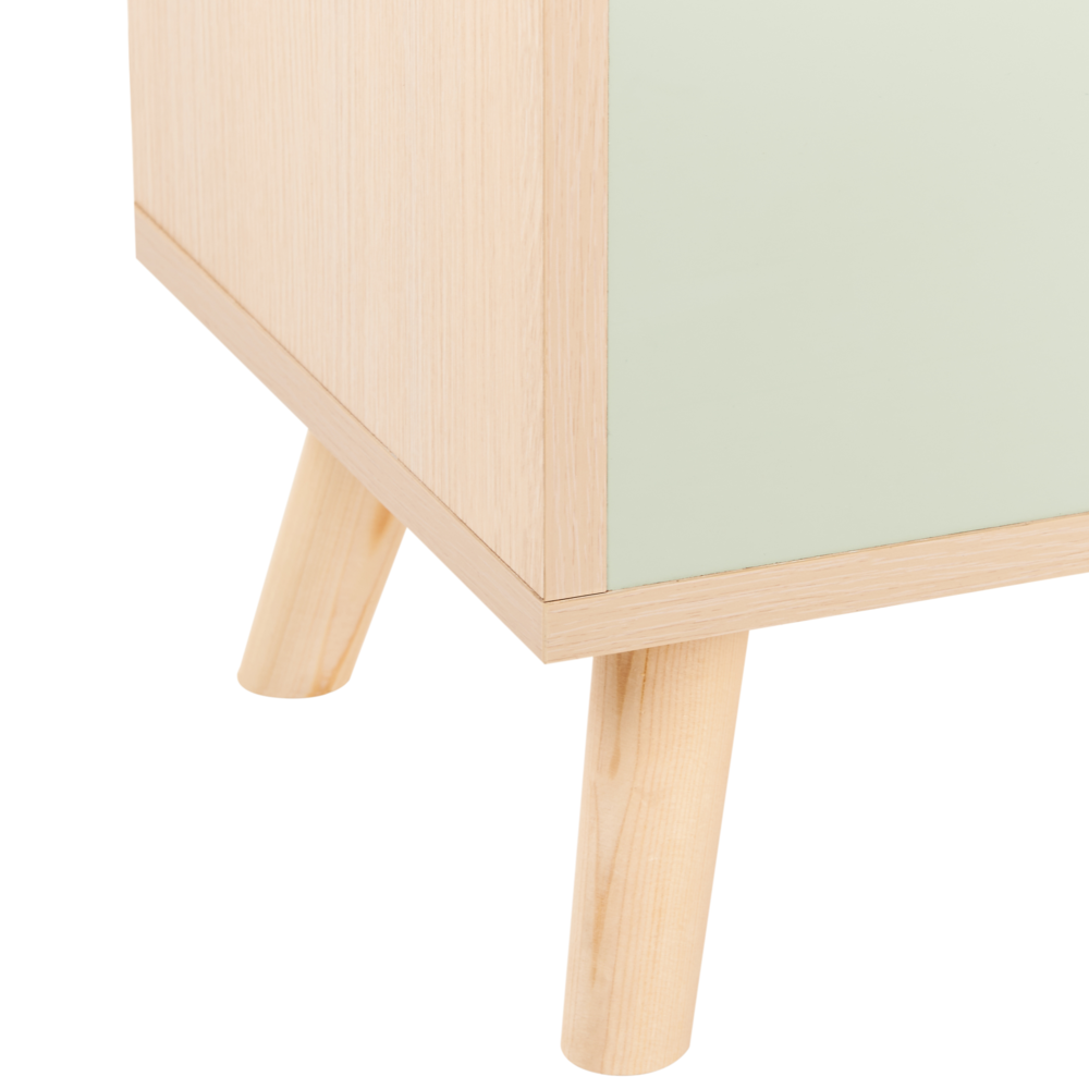 Appendiabiti in legno di pino verde chiaro MDF con motivo di dinosauro cameretta