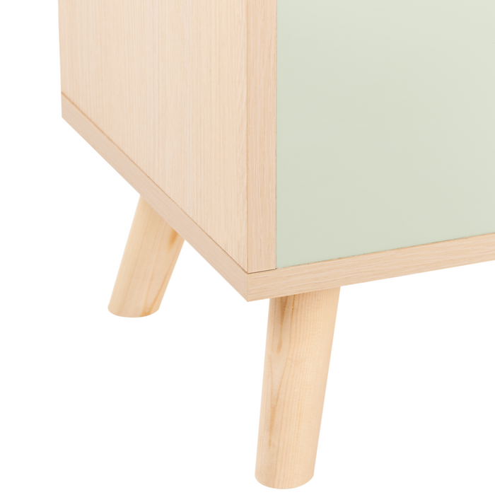 Appendiabiti in legno di pino verde chiaro MDF con motivo di dinosauro cameretta