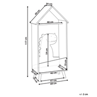 Appendiabiti in legno di pino verde chiaro MDF con motivo di dinosauro cameretta
