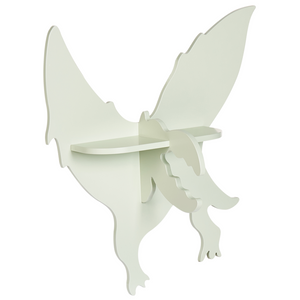 Mensola a muro in MDF a forma di dinosauro per la cameretta in verde chiaro per bambini