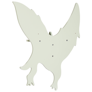 Mensola a muro in MDF a forma di dinosauro per la cameretta in verde chiaro per bambini
