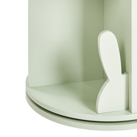 Libreria girevole a 3 ripiani in MDF per la cameretta con motivo a coniglietto verde chiaro arredo per la cameretta