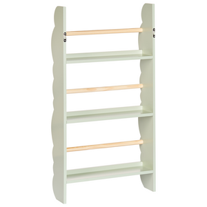 Libreria a muro verde chiaro a 3 piani in legno di pino MDF Camera dei bambini