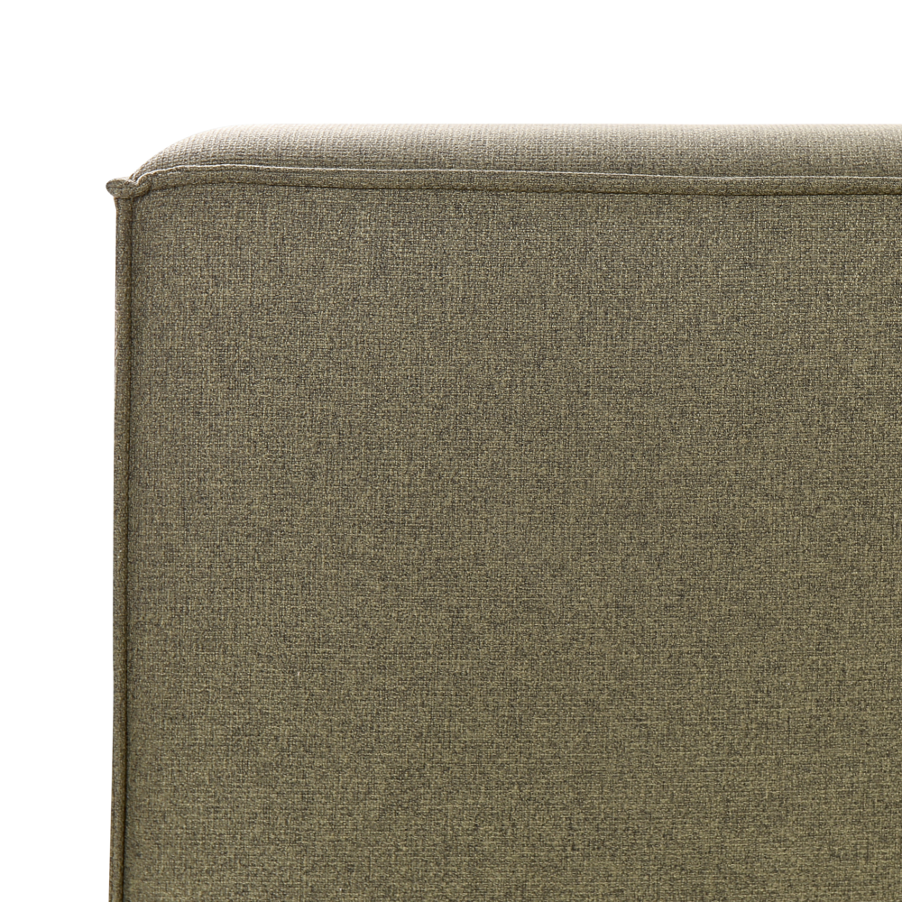 Letto EU King Size Verde rivestito in tessuto 160 x 200 cm Base a doghe con spessa testiera imbottita e pediera