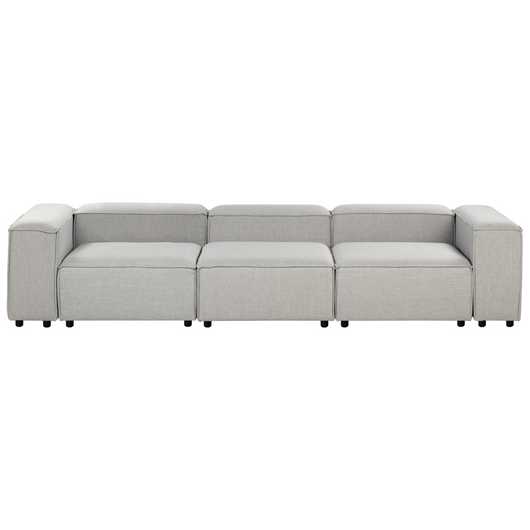 Divano modulare Tortora Velluto a Coste imbottito 3 posti gambe nere Divano soggiorno moderno