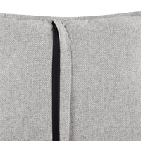 Divano imbottito a 2 posti con cuscini aggiuntivi in tessuto grigio stile moderno