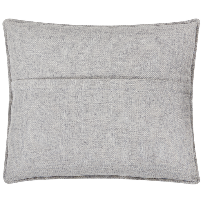 Set di divani a 2 e 3 posti in tessuto grigio con cuscini aggiuntivi stile moderno