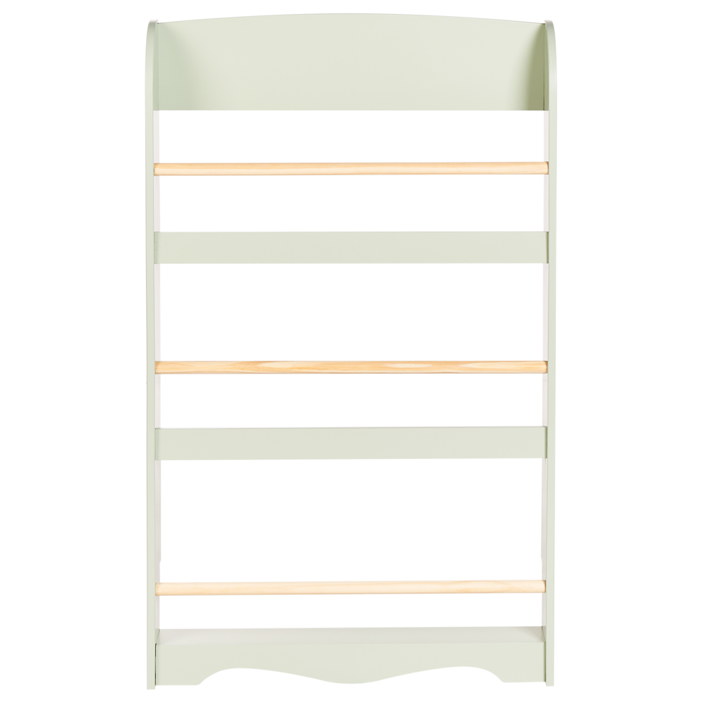 Libreria da parete verde chiaro a 3 piani in legno di pino MDF Camera dei bambini