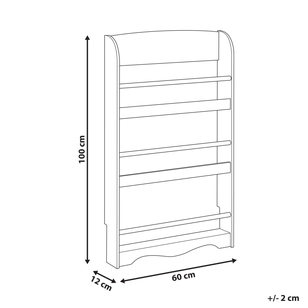 Libreria da parete verde chiaro a 3 piani in legno di pino MDF Camera dei bambini