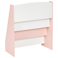 Scaffale per bambini con 4 ripiani in MDF in legno rosa pastello cameretta espositore per libri