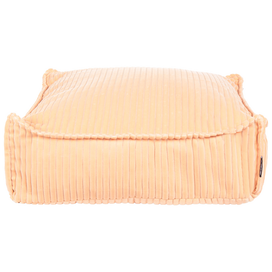 Cuscino da terra Rosa Pesca Cotone 55 x 55 x 20 cm Quadrato Tessuto Velluto Struttura a coste Pouf da seduta