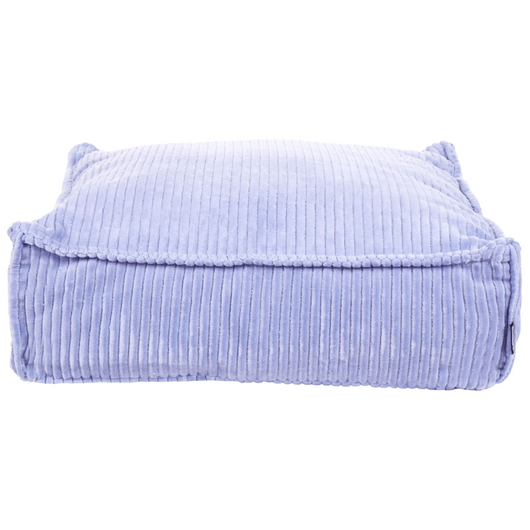 Cuscino da terra Viola Chiaro 55 x 55 x 20 cm Quadrato Tessuto Velluto Struttura a coste Pouf da seduta