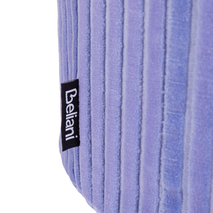 Pouf in cotone viola chiaro 40 x 25 cm Tessuto rotondo Struttura in velluto a coste Rivestimento sfoderabile Lavabile in lavatrice