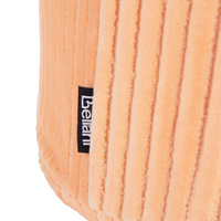 Pouf in cotone rosa pesca 40 x 25 cm Tessuto rotondo Struttura in velluto a coste Rivestimento sfoderabile Lavabile in lavatrice