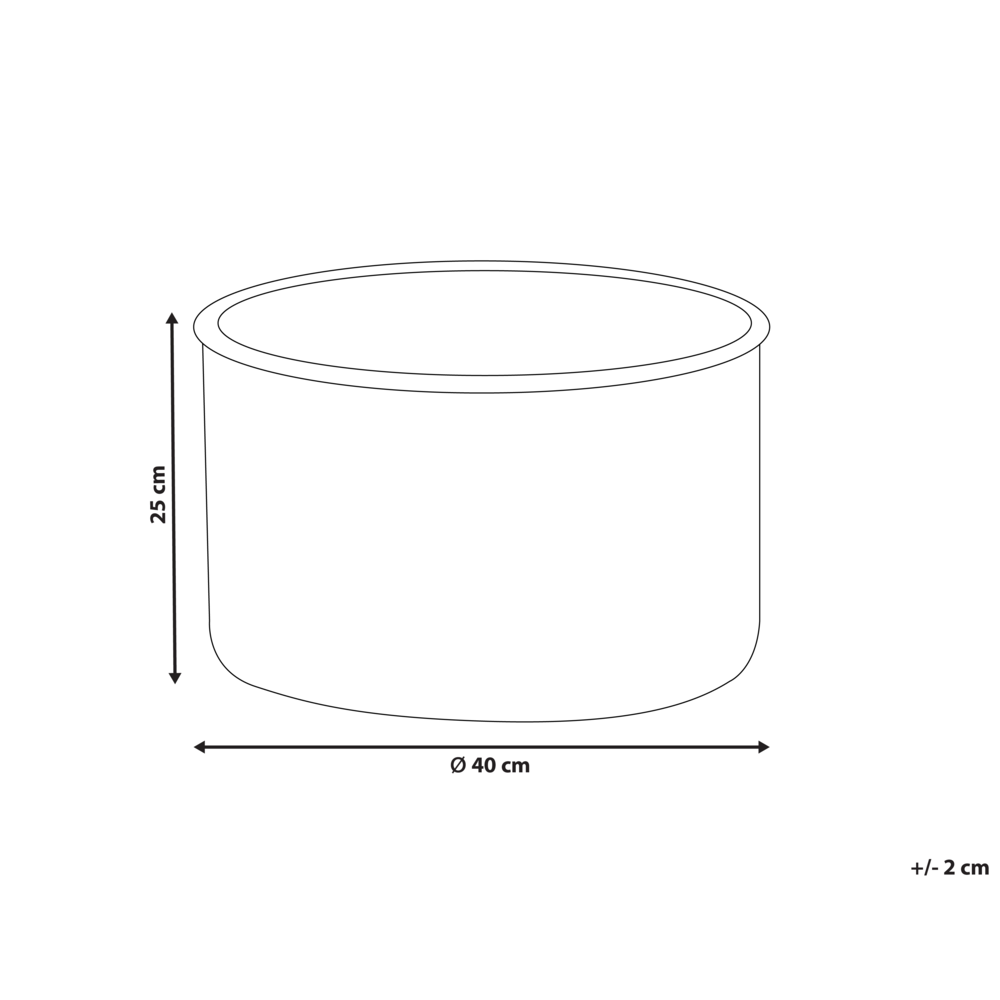 Pouf in cotone rosa pesca 40 x 25 cm Tessuto rotondo Struttura in velluto a coste Rivestimento sfoderabile Lavabile in lavatrice