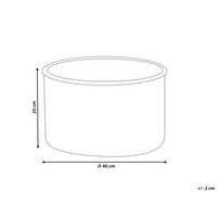 Pouf in cotone rosa pesca 40 x 25 cm Tessuto rotondo Struttura in velluto a coste Rivestimento sfoderabile Lavabile in lavatrice