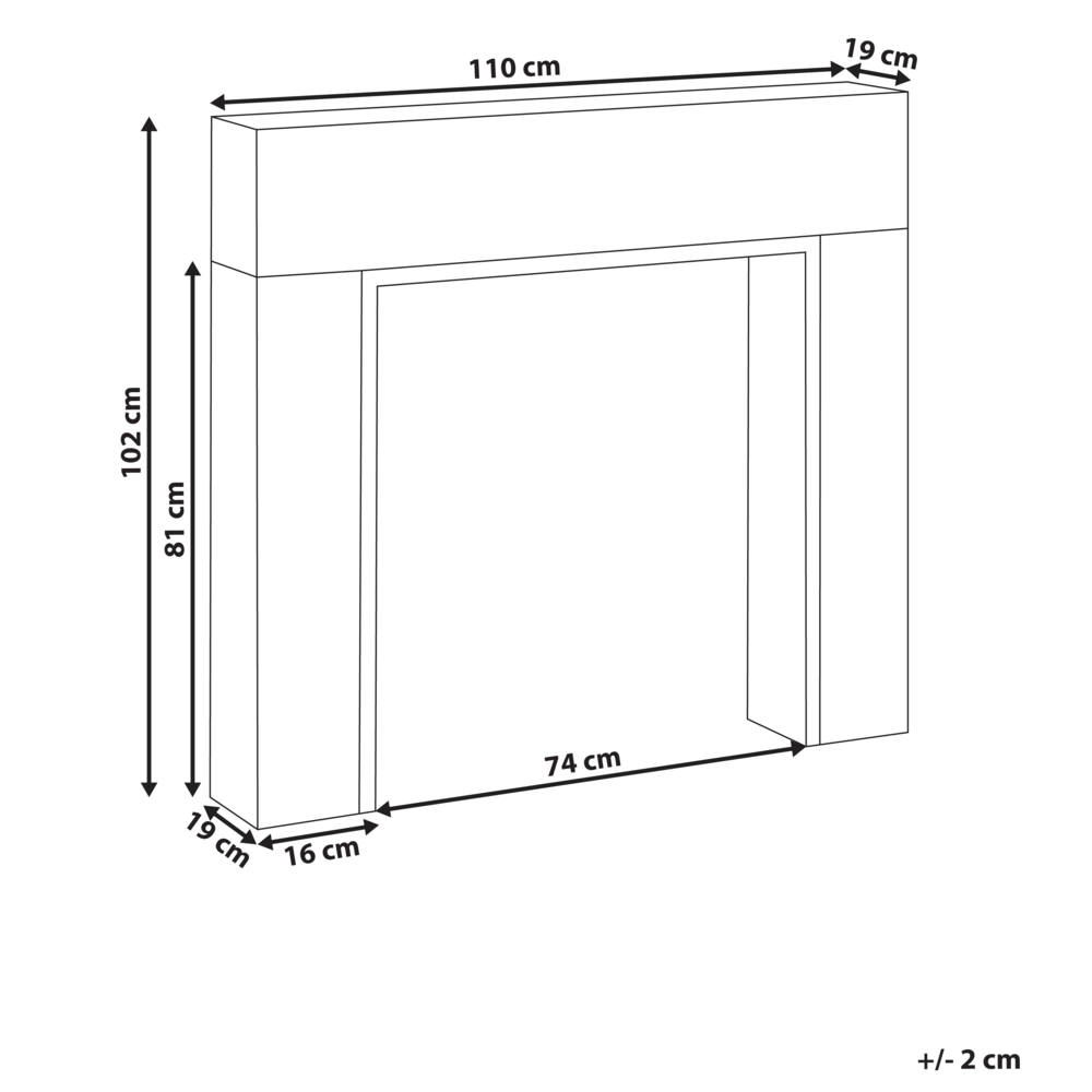 Cornice per camino MDF in legno chiaro stile tradizionale moderno
