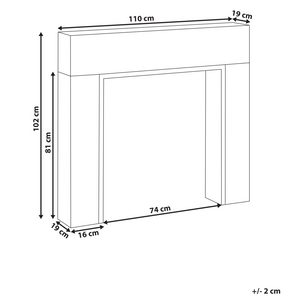 Cornice per camino MDF in legno chiaro stile tradizionale moderno