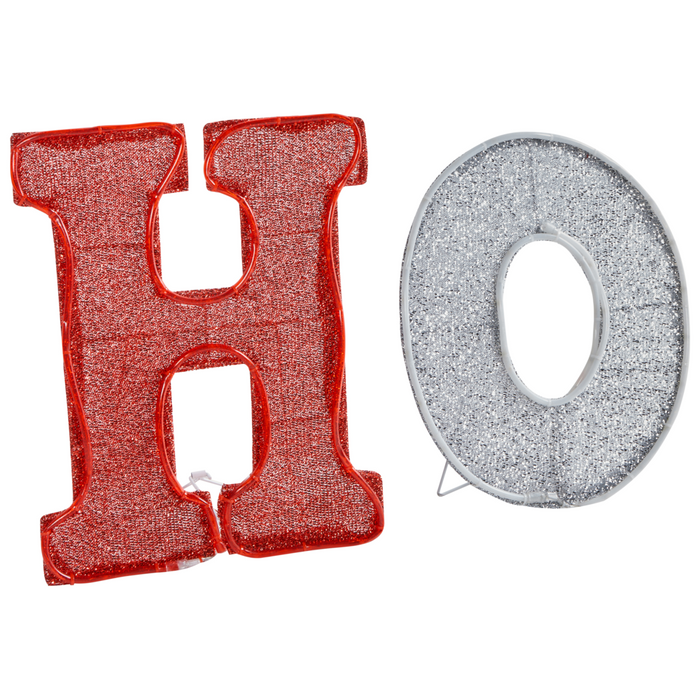 Decorazione natalizia LED per interni e per esterni con luci rosse e bianche in metallo