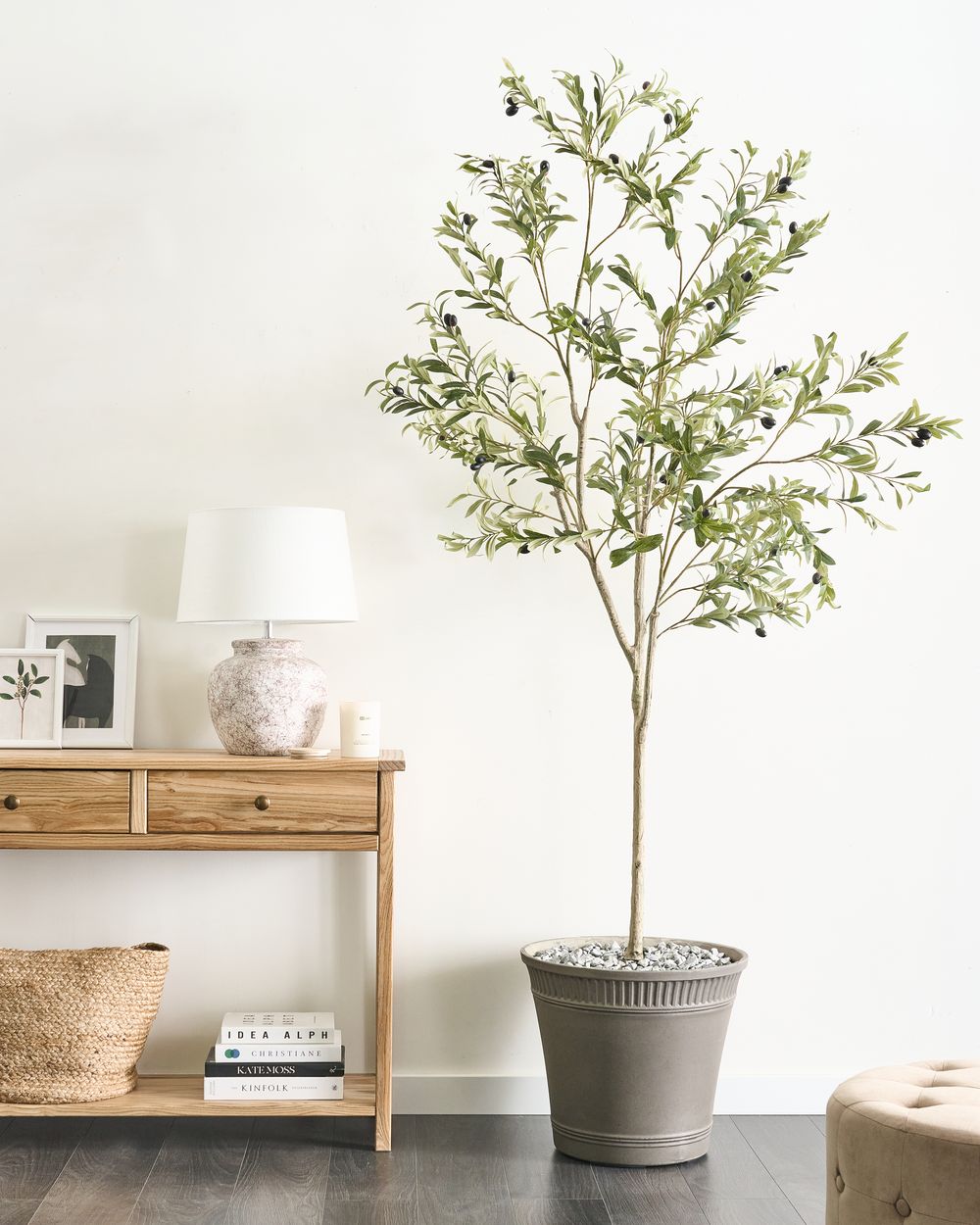 Ulivo artificiale in vaso con vas nero 153 cm pianta da interno ed esterno