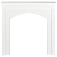 Cornice camino decorazione da soggiorno in MDF bianco stile tradizionale