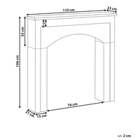 Cornice camino decorazione da soggiorno in MDF bianco stile tradizionale