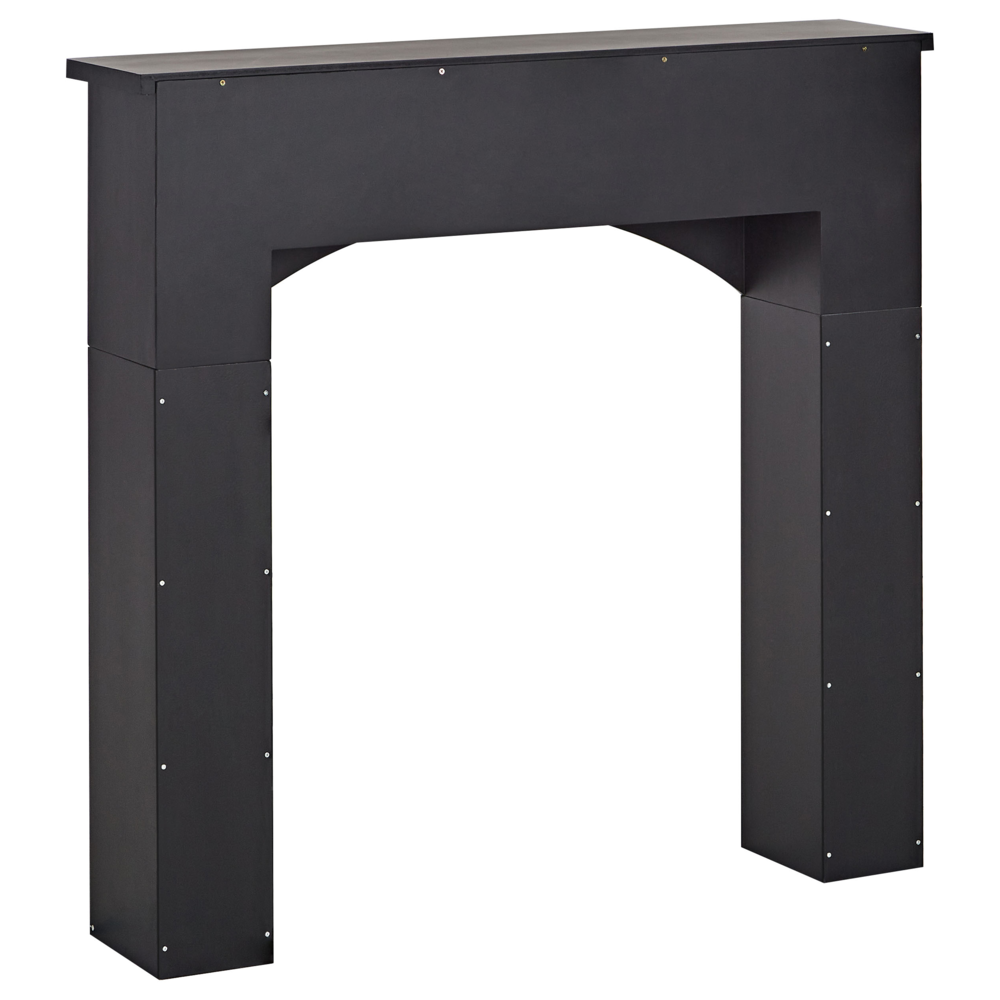 Cornice caminetto in MDF nero decorazione del soggiorno in stile country per soggiorni tradizionali